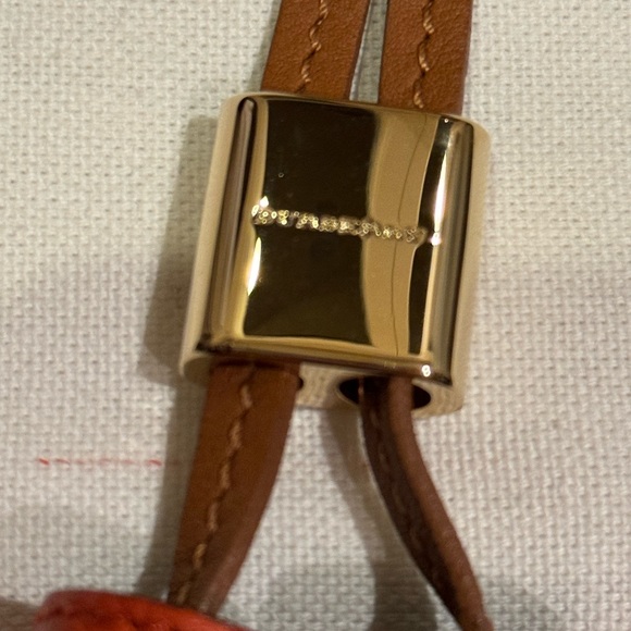 NIB Burberry orange leather tassel keychain - Picture 5 of 8